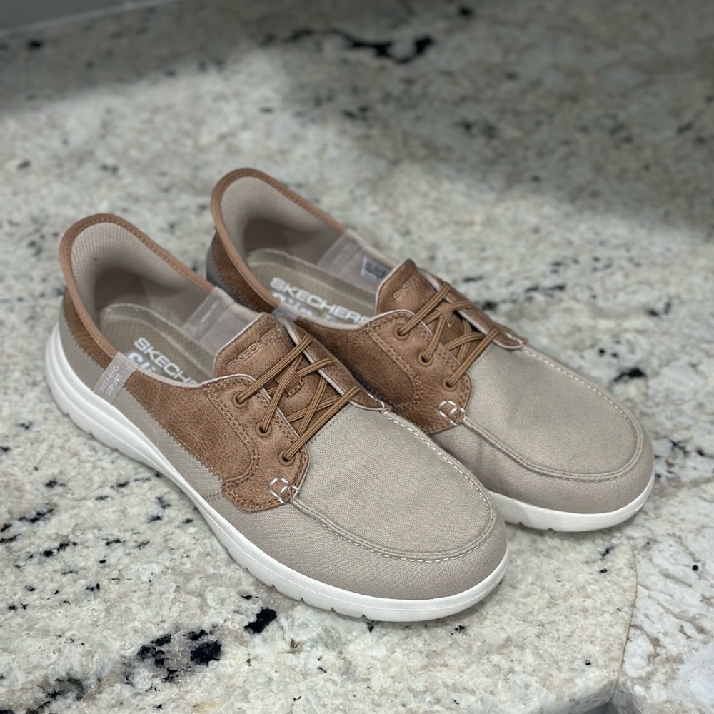Skechers Women's Beige and Brown Boat Shoes